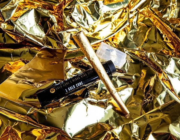 Shine 24K Gold Rolling Papers - Midas King Size 1-Cone