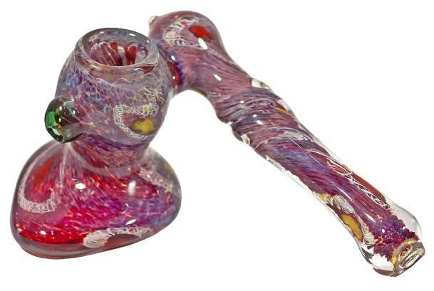 2ct 6" Side Car Roped Frit Art Bubbler Water Pipe