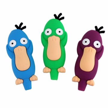 Silicone Hand Pipe with Glass Bowl - Psyduck