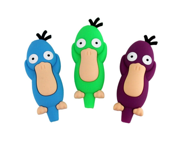 Silicone Hand Pipe with Glass Bowl - Psyduck