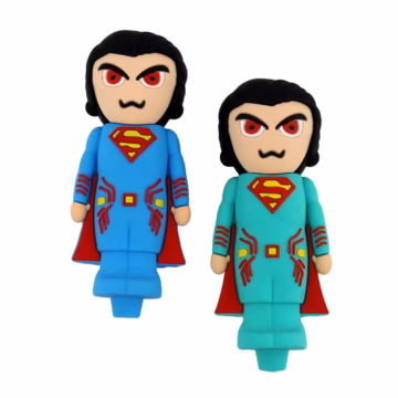 Silicone Hand Pipe with Glass Bowl - Superman