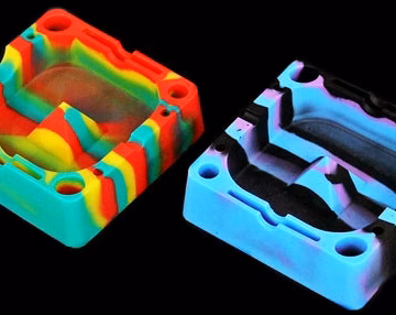 2ct Silicone Kashed Ashtray Assortment 5" x 5"