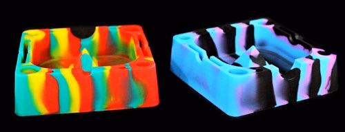 2ct Silicone Kashed Ashtray Assortment 5" x 5"