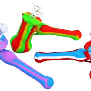 2ct 7" Silicone Hammer Bubbler With 14mm Glass Bowl