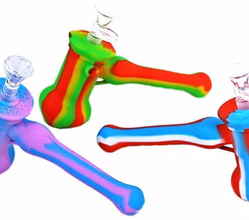 2ct 7" Silicone Hammer Bubbler With 14mm Glass Bowl