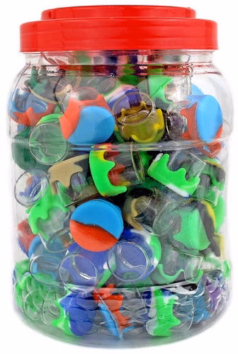 Glass Jar Silicone Top 100pk Tub