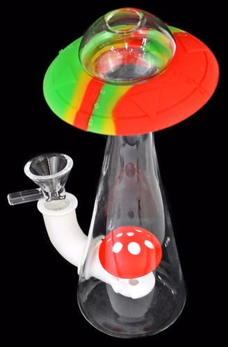 7.5" Silicone Mushroom Perk UFO Water Pipe