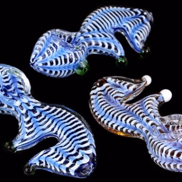 4ct 5" Bubble Art Marble Mouth Hand Pipe