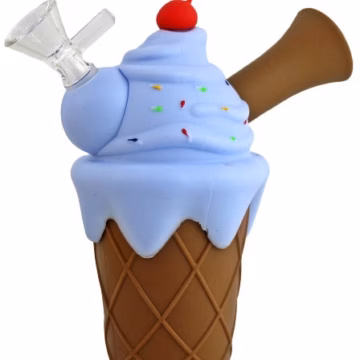 Ice Cream Silicone Bubbler Water Pipe