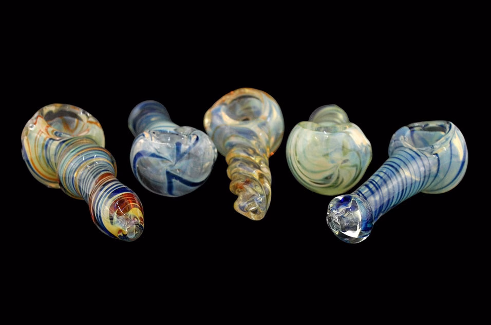 10ct 3" Fuming Spiral Art Hand Pipe Assortment