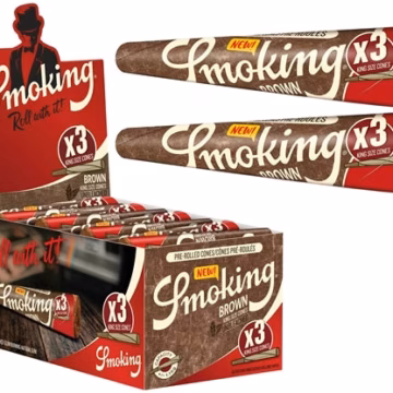 Smoking Brown 3pk Pre-Roll Cones - King Size 50pk