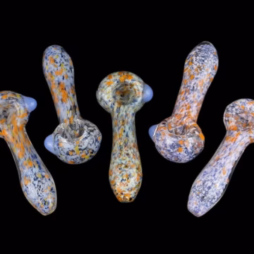 10ct 3" Spackled Frit Spoon Hand Pipe