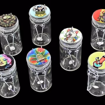 10ct Glass Spice Jar Decal Design Assortment