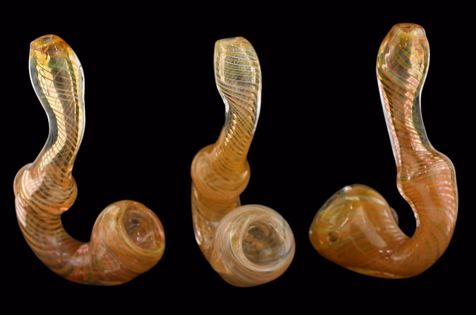 3ct 4" Spiral Art Fuming Sherlock Hand Pipe