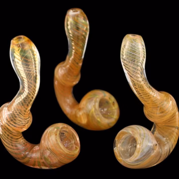 3ct 4" Spiral Art Fuming Sherlock Hand Pipe