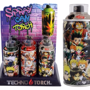 Spray Can Design Torch Lighters 6pk - Anime