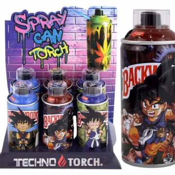 Spray Can Design Torch Lighters 6pk - Backwoods Goku