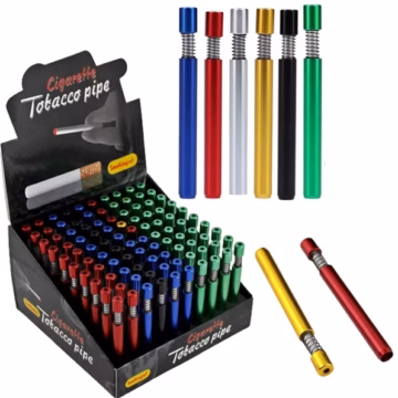 Spring Loaded Metal Pipe One HItter Chillum 100pk