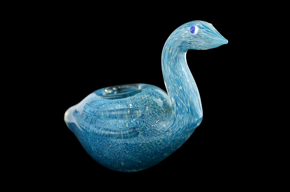 3ct 4" Sandy Frit Swan Hand Pipe