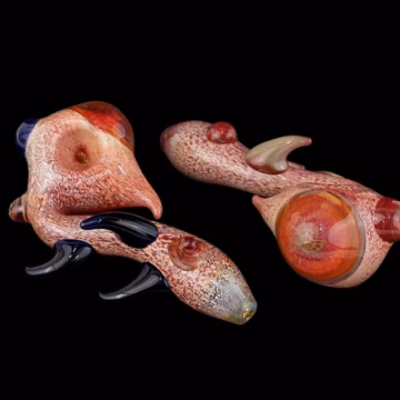 2ct 5.5" Lazy Honeycomb Horn Sherlock Hand Pipe