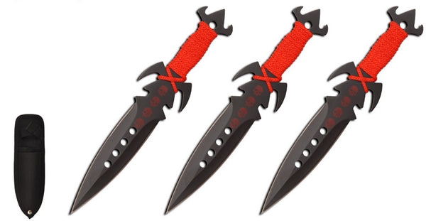 7.5? Throwing Knife with 4? Blade and Sheath 3pc Set