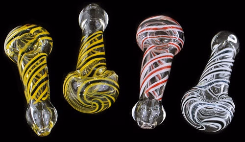 4ct 4.5" Thick Stripe Hand Pipe