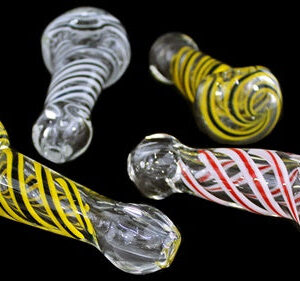 4ct 4.5" Thick Stripe Hand Pipe