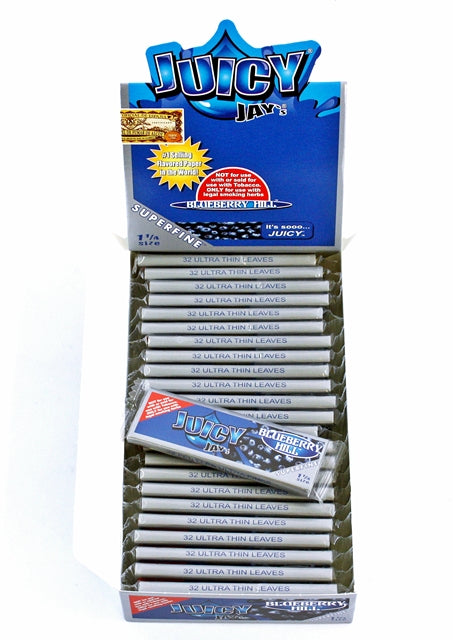 Juicy Jays Rolling Paper - Super Fine 1 1-4 Blueberry Hill