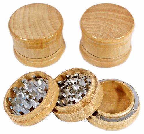 Wood Design 3pc Tobacco Metal Grinder 6pk - 60mm