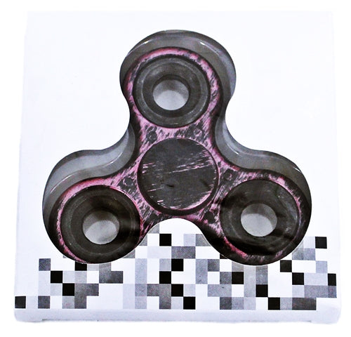 Hand Spinner Fidget Toy - Black and Pink