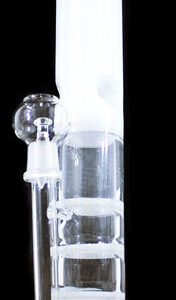14" Triple Honeycomb Perk White 19mm Oil Rig Water Pipe