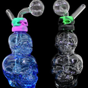 6" Triple Skull Silicone Joint Oil Burner