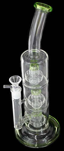 13" Triple UFO Perk Color Rim Water Pipe