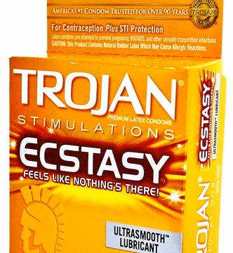 6ct Trojan Stimulations Ecstasy Ribbed Lubricated Condoms