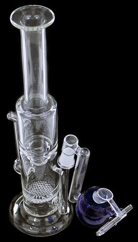 13" Honeycomb Turbine Recycler 14mm Oil Rig With Drop Down Honeybucket
