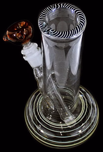 9" Twisted Glass Heavy Bagel Water Pipe