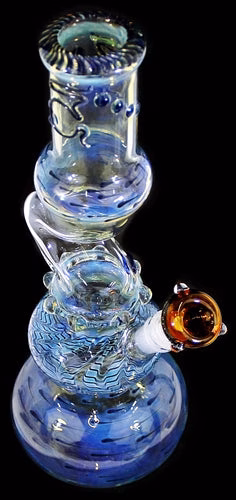 15" Twisted Glass Heavy Work Elbow Double Bubble Water Pipe
