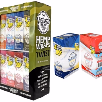 Twisted Hemp Wraps - 8 Flavor Combo with Display