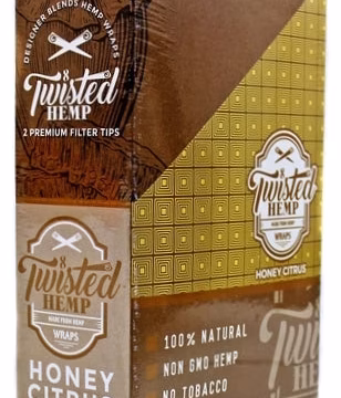 Twisted Premium Hemp Wraps With Tips - Honey Citrus
