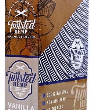 Twisted Premium Hemp Wraps With Tips - Vanilla Smooth