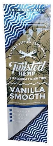 Twisted Premium Hemp Wraps With Tips - Vanilla Smooth