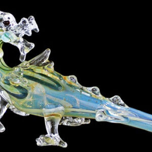 6" Animal Glass Pipe - Twisted Neck Dragon