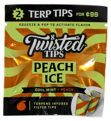 Twisted All Natural Terpene Tips - Peach Ice