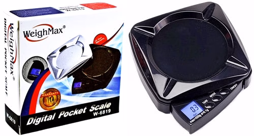 WeighMax 500g x 0.1 Ashtray Digital Pocket Scale W-6819
