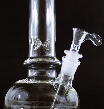 9" Glowfly Glass 44mm Clear Icer Glass On Glass Water Pipe WP-18G