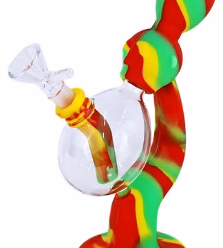 8" Silicone Glass Bubble Blow Water Pipe