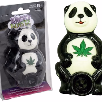 Wacky Bowlz Ceramic Hand Pipe - Panda