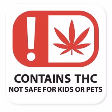 Oklahoma OMMA Universal Warning Labels (1000 count) - Small