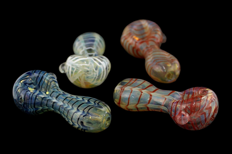 10ct 3" Fuming Raked Marble Hand Pipe Assortment