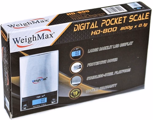 WeighMax 800g x 0.1 Digital Pocket Scale